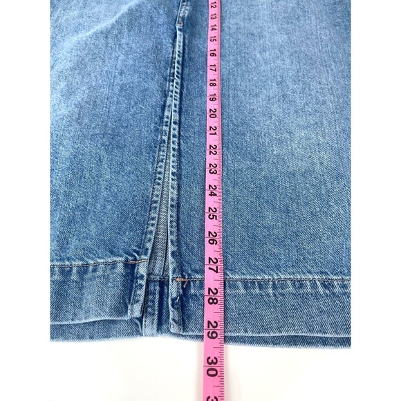 Free People / We The Free Wild Roses Denim Midi Skirt Sz 29 Boho Hipster Retro - Picture 12 of 16